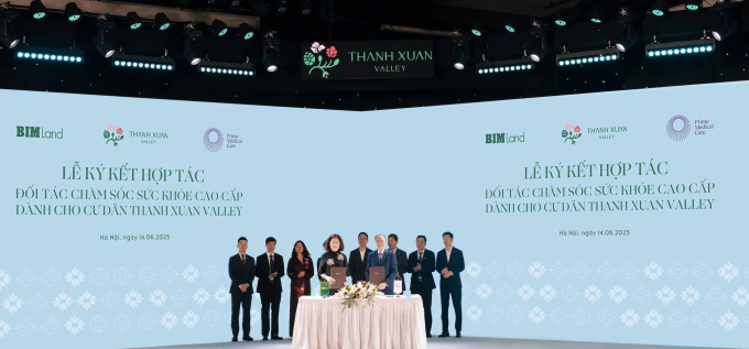 1-11-1750123524-3730-1750123680 Đại diện BIM Land và PMC ký thỏa thuận hợp tác triển khai trung tâm chăm sóc sức khỏe tại Thanh Xuan Valley. Ảnh: BIM Land