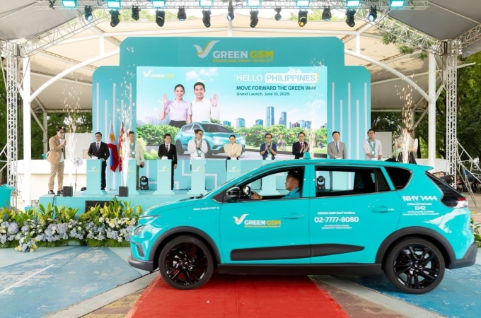 1-1749607491-9464-1749607630 Ôtô điện VinFast Nerio Green tại lễ khai trương taxi Green GSM. Ảnh: GSM