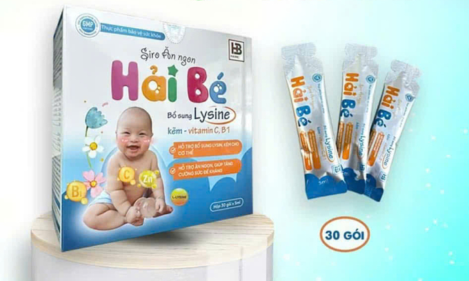 1-1750418020-1750418035-8866-1750418107 Siro ăn ngon Hải Bé được quảng cáo trên các mạng xã hội và sàn thương mại điện tử. Ảnh: Chụp màn hình