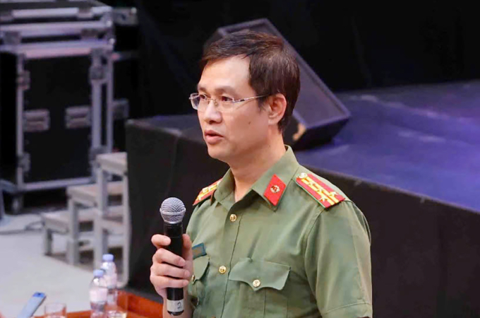 1-jpeg-1749811854-3489-1749812083 Đại diện V03 Bộ Công an phát biểu tại tọa đàm. Ảnh: Phạm Kiên