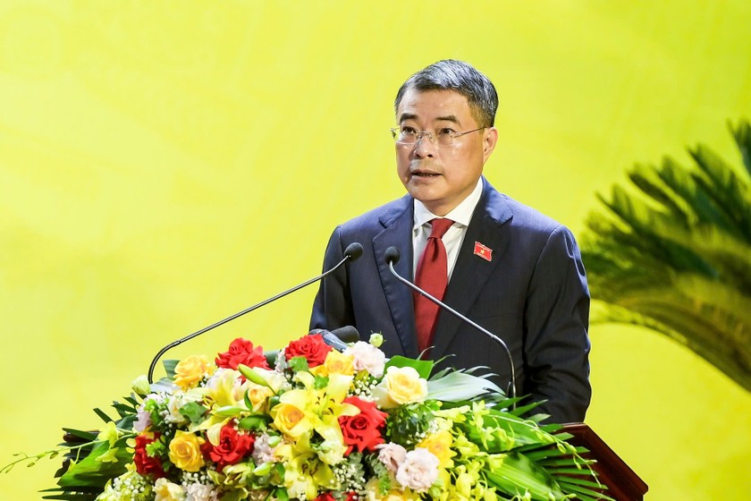 Trưởng Ban Tổ chức Trung ương Lê Minh Hưng phát biểu.