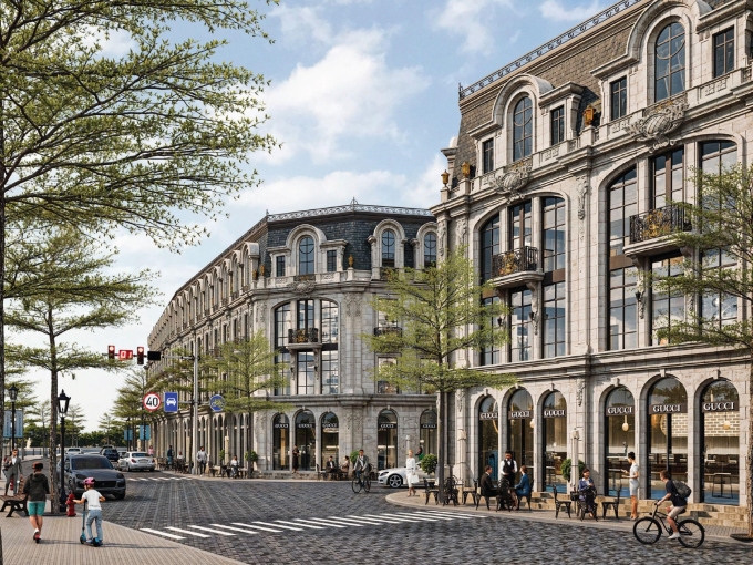 2-1750649847-9859-1750649999 Phối cảnh khu shophouse tại dự án. Ảnh: Sunshine Group
