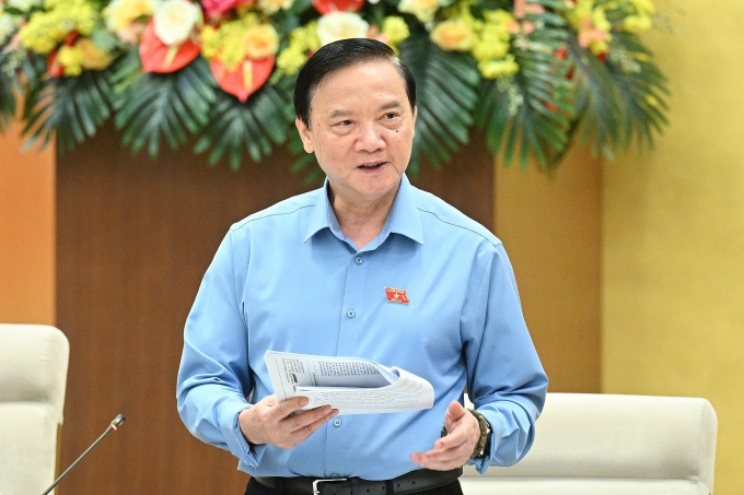 202506061021040961-4fd86426f81-2325-1248-1749183595 Phó chủ tịch Quốc hội Nguyễn Khắc Định phát biểu tại phiên họp ngày 6/6. Ảnh: Cổng TTĐT Quốc hội