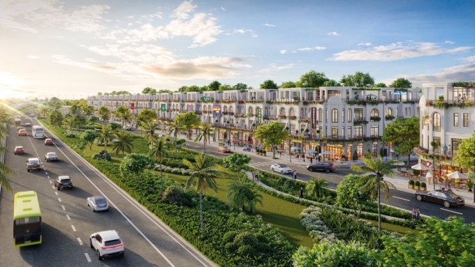 3-1750061982-9591-1750209021 Dãy shophouse của khu đô thị Quy Nhơn Iconic sở hữu mặt tiền quốc lộ 19, tiềm năng vừa kinh doanh, ở, cho thuê. Ảnh: Realty Holdings