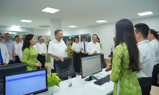 43d29af10671b12fe860-175118786-8104-5115-1751187937 Tổng Bí thư Tô Lâm khảo sát thực tế tại phường Xuân Hòa, TP HCM, chiều 29/6. Ảnh: Hoàng Triều