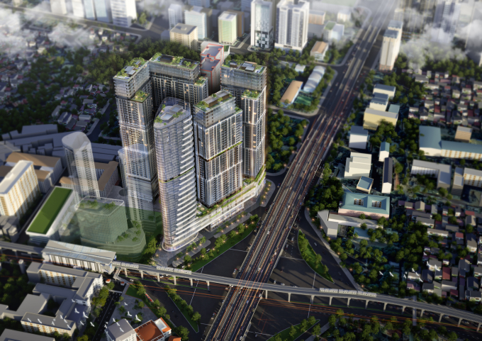 6-1-1750486283-3313-1750493074 Dự án Sun Feliza Suites tọa lạc tại giao lộ sầm uất quận Cầu Giấy, Hà Nội. Ảnh: Sun Property
