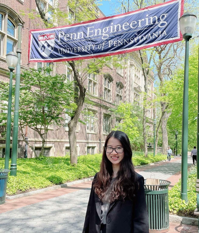6234f2f0-b78a-4252-9e0e-37dd92-7697-2903-1751084914-1 Khánh Vy tại Đại học Pennsylvania. Ảnh: Nhân vật cung cấp