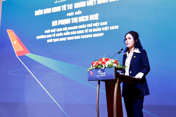 7c2f31b6f8244f7a1635-175128516-6643-9687-1751285292 Bà Phạm Thị Bích Huệ, Phó chủ tịch Hội Doanh nhân trẻ Việt Nam, tại sự kiện. Ảnh: VYEA