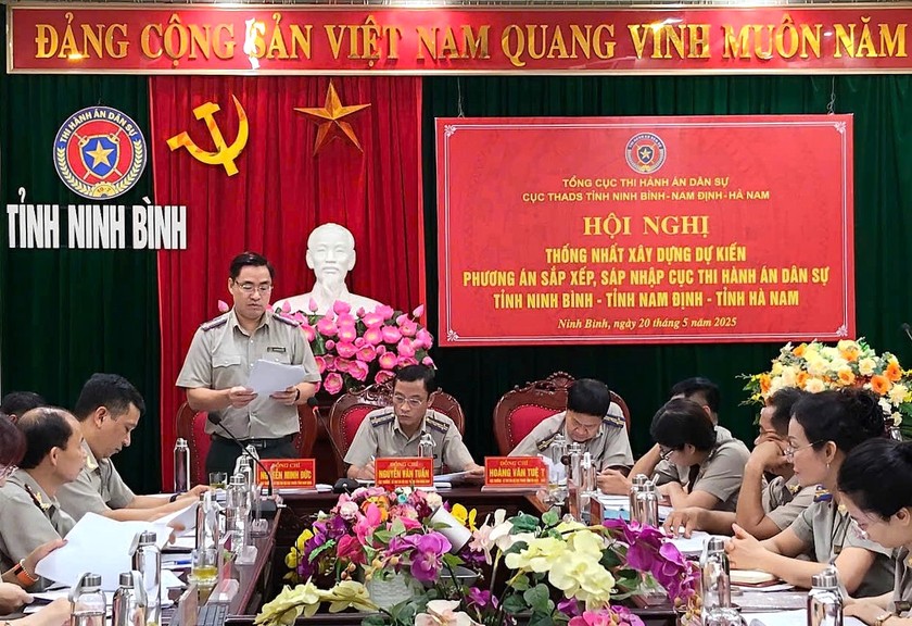 Ông Nguyễn Minh Đức - Cục trưởng Cục THADS tỉnh Nam Định phát biểu