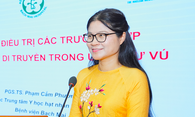 anh-chup-man-hinh-2025-06-14-l-8699-2819-1749895113 PGS.TS Phạm Cẩm Phương, Giám đốc Trung tâm Y học hạt nhân và Ung bướu, chia sẻ tại hội thảo. Ảnh: Thế Anh