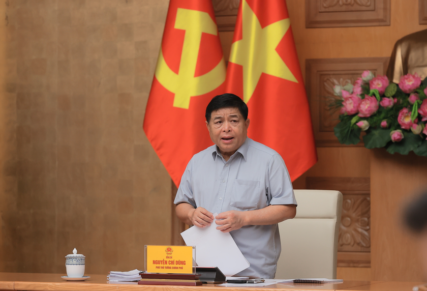 Phó Thủ tướng Nguyễn Chí Dũng phát biểu tại cuộc họp.