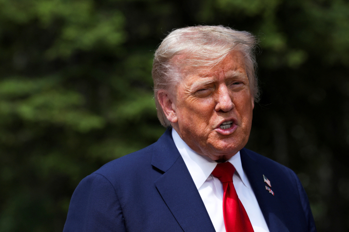 ap25167770929114-1626-1750220822-1 Tổng thống Mỹ Donald Trump tại Kananaskis, Alberta, Canada, ngày 16/6. Ảnh: AP