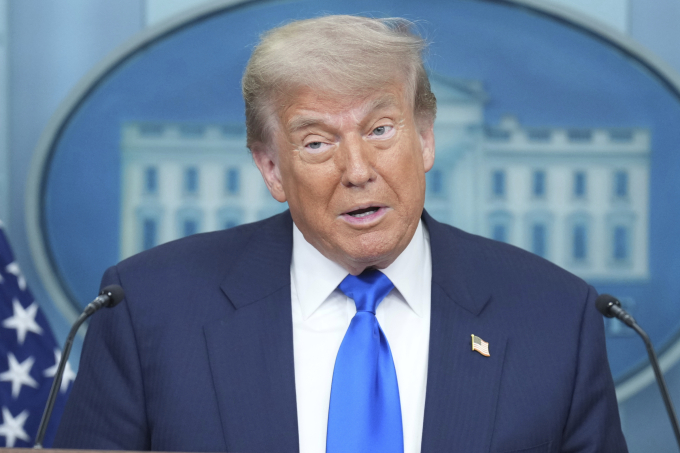 ap25178571085066-9037-1751270891 Tổng thống Mỹ Donald Trump tại Nhà Trắng ngày 27/6. Ảnh: AP