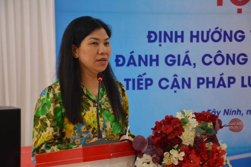 Bà Tô Thị Thu Hà, Phó Cục trưởng Cục Phổ biến, giáo dục pháp luật và Trợ giúp pháp lý (Bộ Tư pháp).