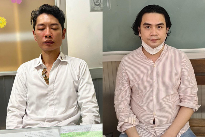 haivatrung-4696-1640694963-jpe-5838-4746-1746095010 Trần Lê Phạm Trung và Hán Hữu Hải lúc bị bắt. Ảnh: Nhật Vy