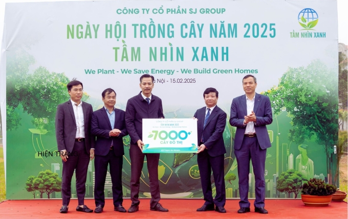 hinh-3-1751189171-7715-1751189436 Chương trình Ngày hội trồng cây - Tầm nhìn xanh do SJ Group tổ chức đầu năm 2025. Ảnh: SJ Group