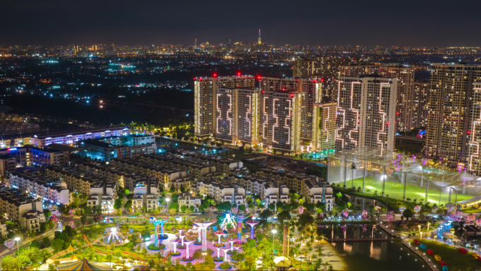 image-extractword-3-out-1831-1751273113 Masteri Centre Point và Lumière Boulevard nhìn từ trên cao. Ảnh: Masterise Homes