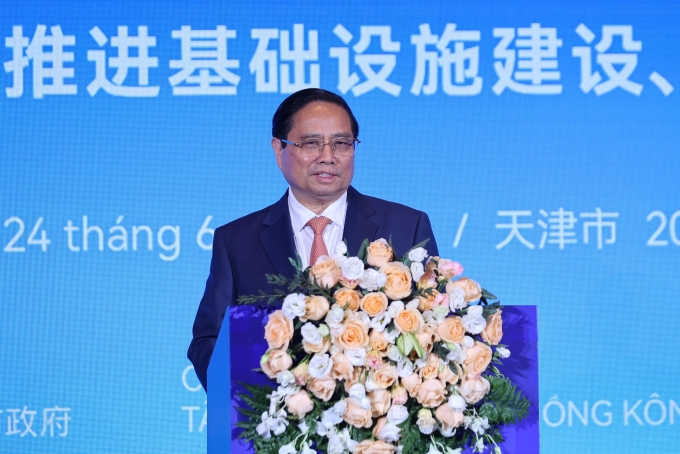 img6362-1750753826182198329525-8524-6768-1750763759 Thủ tướng Phạm Minh Chính phát biểu tại Diễn đàn doanh nghiệp Việt Nam - Trung Quốc, ngày 24/6. Ảnh: VGP