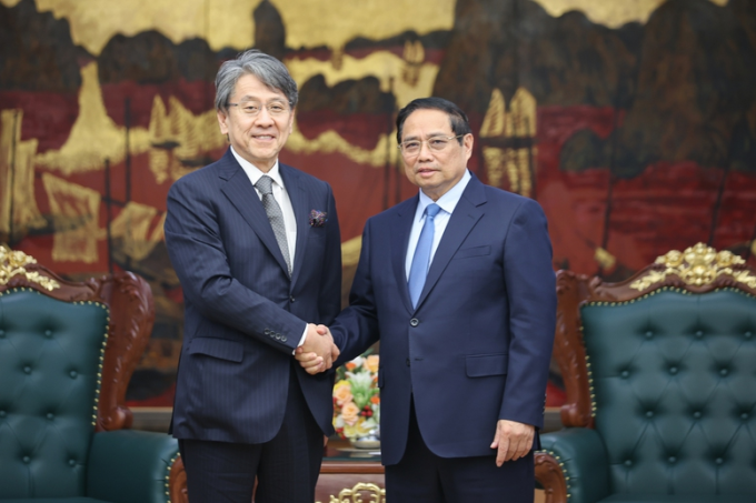 img6721-1751176709228110934288-1279-4034-1751193946 Thủ tướng Phạm Minh Chính (phải) tiếp ông Maeda Tadashi, Chủ tịch HĐQT JBIC (trái). Ảnh: VGP
