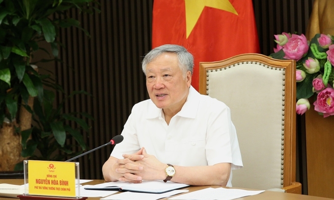nxt3470-1750648323873465217835-8902-2264-1750655367 Phó thủ tướng Nguyễn Hòa Bình phát biểu tại hội nghị, ngày 23/6. Ảnh: VGP