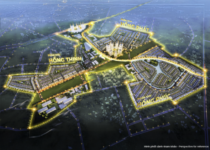 phoi-canh-quy-hoach-tong-the-h-2500-5077-1750295894 Hồng Hạc City được quy hoạch gồm 3 phân khu nhà ở, trong đó, Hồng Phát là phân khu được phát triển đầu tiên. Ảnh: Phú Mỹ Hưng