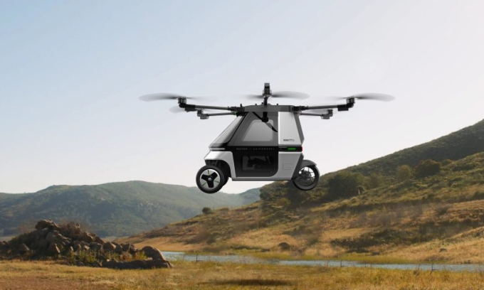 skyrider-x6-3-1749802417-1803-1749802616 Skyrider X6 với thiết kế 3 bánh, cabin kín, 6 cánh quạt. Ảnh: Kuickwheel
