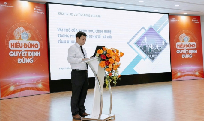 thay-1749691626-2136-1749691750 Ông Trần Kim Kha – Giám đốc Sở Khoa học và Công nghệ tỉnh Bình Định chia sẻ về vai trò của khoa học công nghệ trong chiến lược phát triển kinh tế - xã hội của tỉnh. Ảnh: FPTU