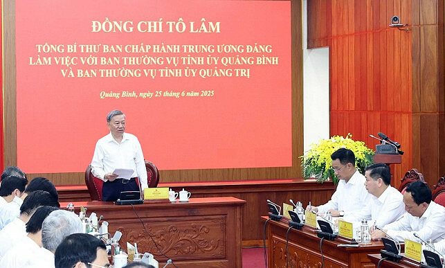 tong-bi-thu-to-lam-lam-viec-vo-1572-3758-1750851379 Tổng Bí thư Tô Lâm phát biểu tại buổi làm việc. Ảnh: Vietnam+
