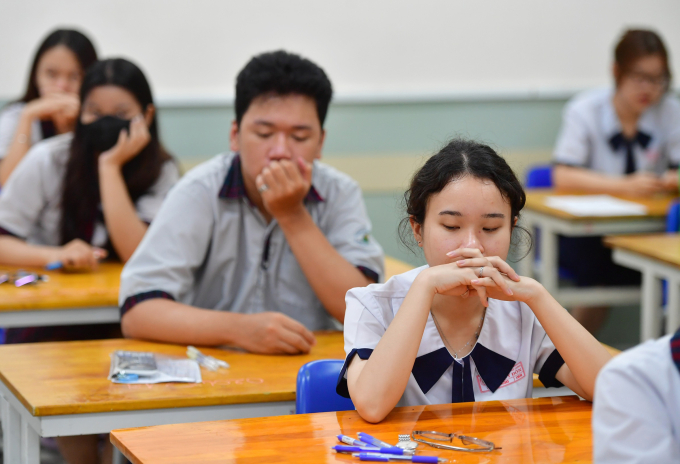 z5577640584403-65938fae50254c9-8998-5375-1750741862 Thí sinh tại điểm thi THPT Lê Quý Đôn, Quận 3, TP HCM, năm 2024. Ảnh: Thanh Tùng