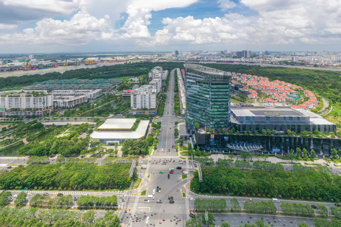 z6690103425158-13b03e055d90cd3-9321-6470-1749528968 Tuyến đường Nguyễn Cơ Thạch, trong Khu đô thị Sala Thủ Thiêm. Ảnh: Phương Uyên