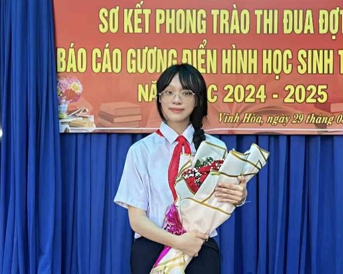 02-1752420562-8061-1752424495 Nguyễn Bảo Châu, học sinh lớp 9/2, trường THCS Lý Thái Tổ. Ảnh: Gia đình cung cấp