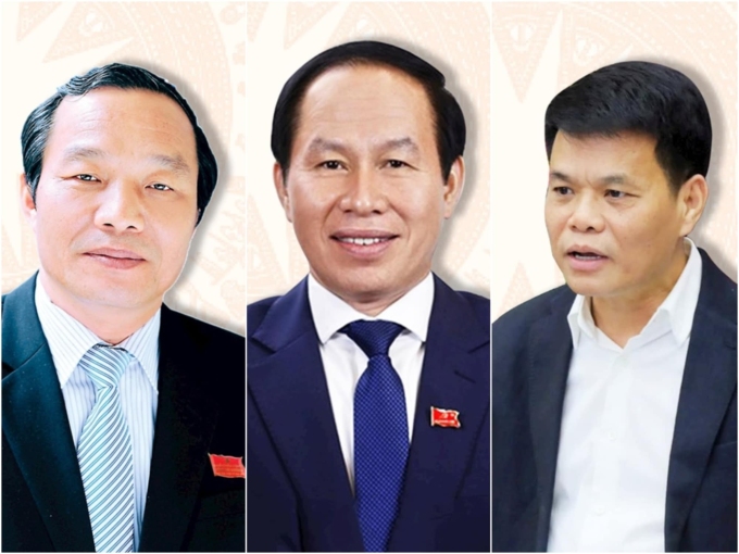 05b5879f-ee6b-4a61-a4c0-ad1edd-6089-1632-1751342043 Từ trái qua lần lượt là ông Lê Văn Hiệu, Chủ tịch HĐND TP Hải Phòng; ông Lê Tiến Châu, Bí thư Thành ủy Hải Phòng và ông Lê Ngọc Châu, Chủ tịch UBND TP Hải Phòng. Ảnh: Lê Tân