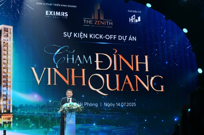 1-1752561263-7075-1752561460 Ông Nguyễn Đức Thắng - Chủ tịch Hội đồng Quản trị Công ty CP Đầu tư Thương mại Bất động sản HP chia sẻ về tầm nhìn và định hướng phát triển của dự án The Zenith Hải Phòng. Ảnh: EximRS