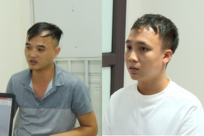 1-1752813667-8524-1752813811 Vương Hữu Doanh (phải) và Nguyễn Văn Cương tại cơ quan điều tra. Ảnh: Công an Bắc Ninh