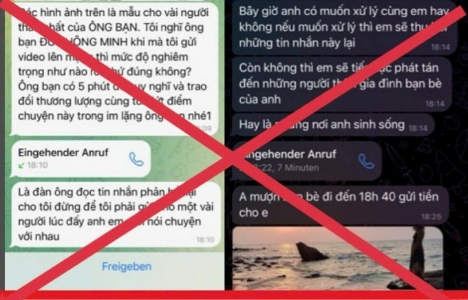 1-1753779118-1753779128-3548-1753779285 Tin nhắn đe dọa nạn nhân. Ảnh: Công an cung cấp