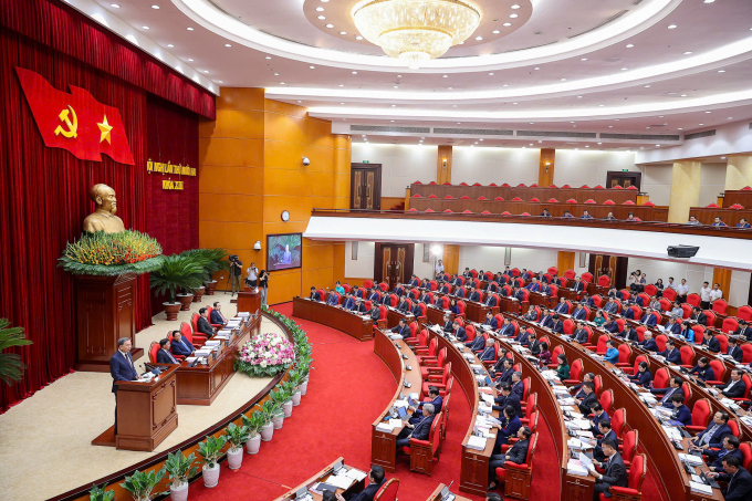 17af90ca0d51bb0fe240-175283912-6455-6579-1752839167 Phiên khai mạc hội nghị Trung ương 12. Ảnh: Nhật Bắc