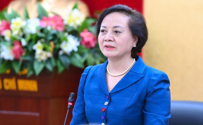 18-47-33-08-07-2025-04-z678438-5628-2844-1751992261 Bộ trưởng Nội vụ Phạm Thị Thanh Trà phát biểu ngày 8/7. Ảnh: MOHA