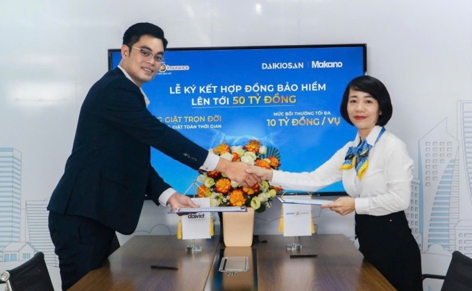 37-1751561613-9021-1751562356 Tập đoàn Đại Việt ký kết hợp đồng bảo hiểm trách nhiệm cho sản phẩm Chống giật trọn đời Daikiosan, Makano. Ảnh: Đại Việt