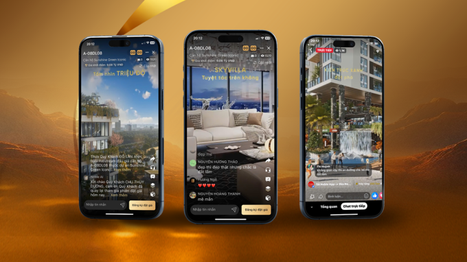 672-1751787540-6888-1751787890 NobleGo là chương trình livestream đặt giá bất động sản, phát sóng trực tiếp trên đa nền tảng. Ảnh: Sunshine Group