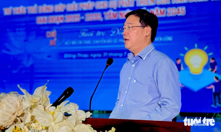 base64-1753953663643141894325 Bí thư Đồng Tháp mong muốn tỉnh là điểm đến của cộng đồng khoa học trẻ - Ảnh 1.