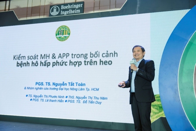 h0-1753930607-1134-1753930872 PGS.TS. Nguyễn Tất Toàn, Hiệu trưởng Trường Đại học Nông Lâm TP. HCM chia sẻ tại sự kiện. Ảnh: Boehringer Ingelheim