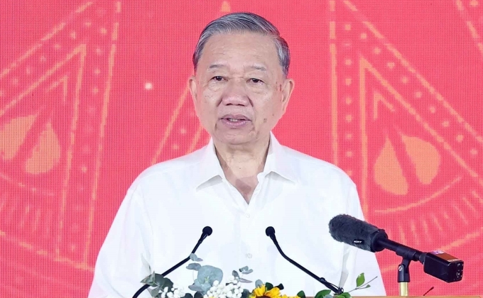 hinh-anh-1753591768-1753591819-8210-1753592433 Tổng Bí thư Tô Lâm phát biểu sáng 27/7. Ảnh: TTXVN