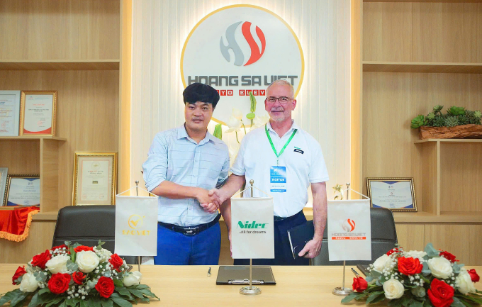 hop-tac-nidec-1752049174-17520-2995-7120-1752050068 Đại diện Hoàng Sa Việt trong buổi ký hợp tác Nidec Elevator. Ảnh: Hoàng Sa Việt
