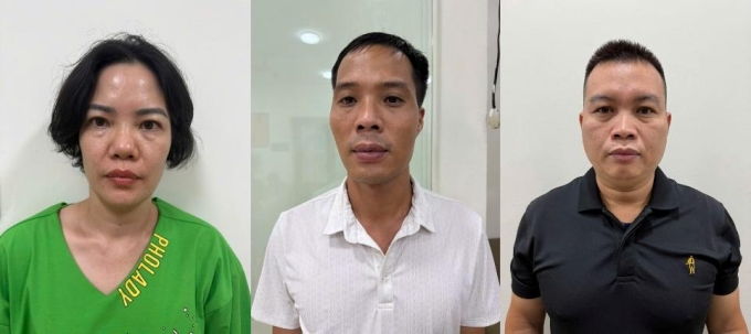 hu-o-ng-1752238578-9282-1752238786 Nguyễn Thị Thu Hương và hai người khác bị tạm giữ. Ảnh: Công an cung cấp