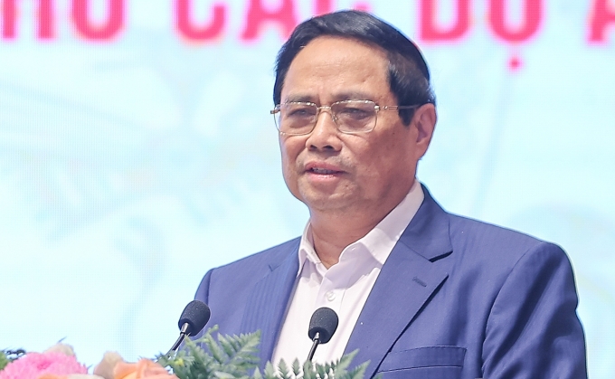 img7418-175275657197282177738-5576-9439-1752766722 Thủ tướng Phạm Minh Chính phát biểu chiều 17/7. Ảnh: Nhật Bắc