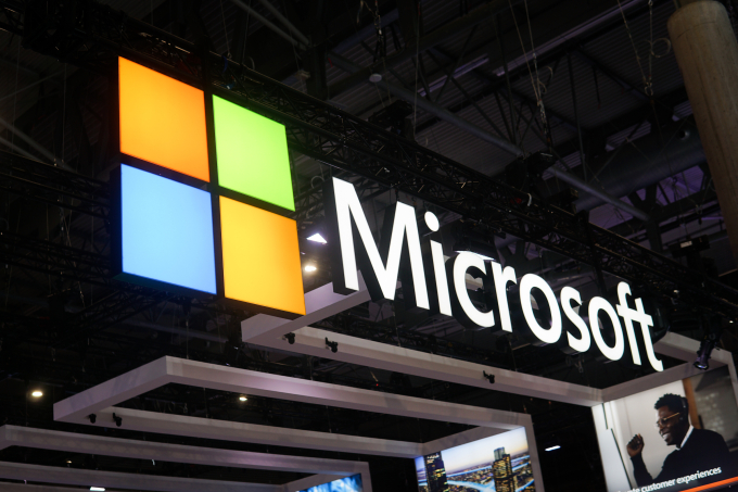 logo-hang-cong-nghe-07453-5028-1751467762 Logo Microsoft tại triển lãm MWC tháng 2/2023. Ảnh: Lưu Quý