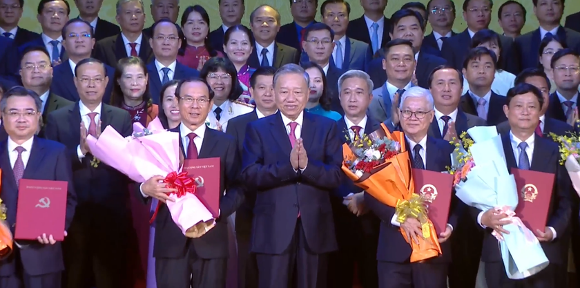 Tổng Bí thư Tô Lâm dự Lễ công bố các Nghị quyết, Quyết định thành lập TP Hồ Chí Minh.