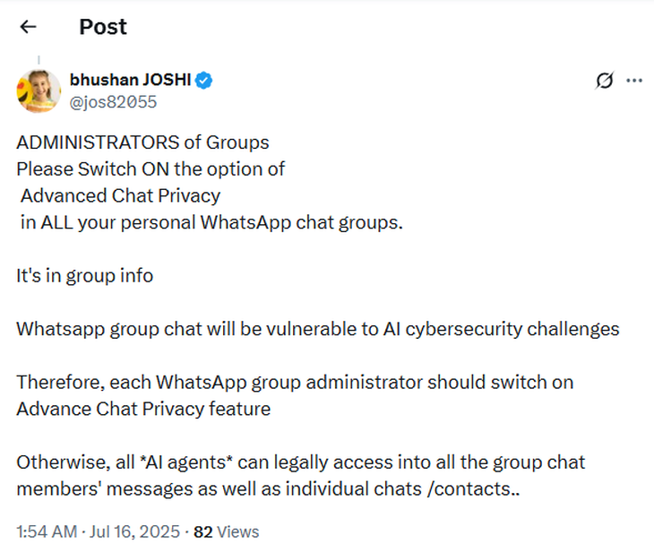 screenshot-2025-07-18-091151-17528047195461919262762 Sai sự thật: Meta AI không đọc trộm trò chuyện WhatsApp - Ảnh 2.