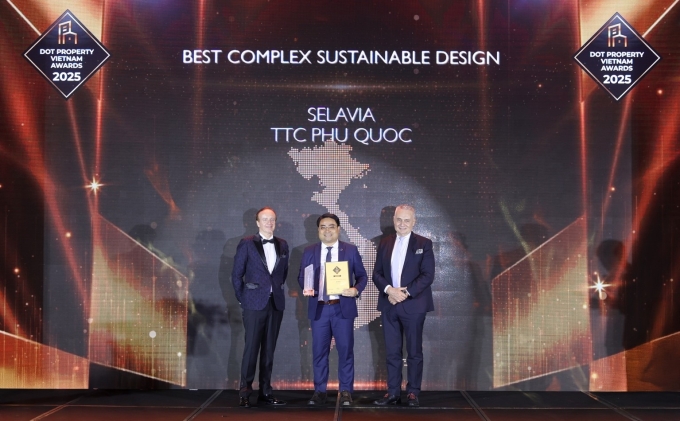 1-1754015084-5130-1754015473 Selavia và TTC Phú Quốc được vinh danh tại hạng mục giải thưởng Best Complex Sustainable Design Vietnam 2025. Ảnh: TTC Phú Quốc