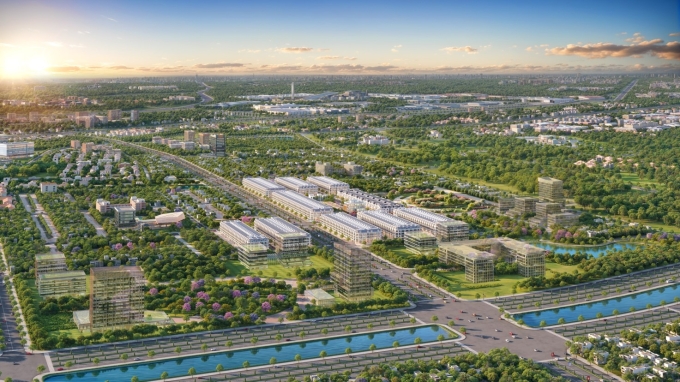 1-1754904833-9769-1754965031 Phối cảnh dự án Phố Hiến City nằm trên trục đường Nguyễn Trãi rộng 52 m. Ảnh: